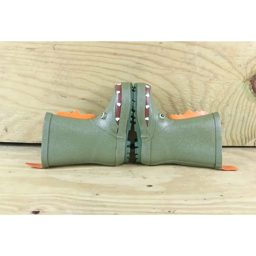 New Kidorable Rain Boots Dinosaur Green Boys 5 Wellies Shoes